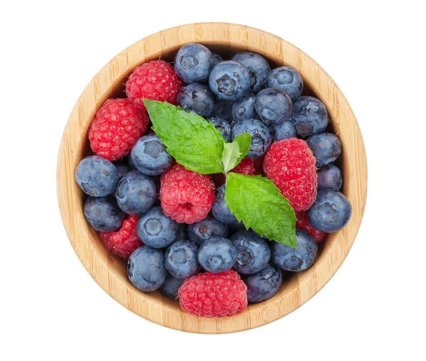 Blueberries and raspberries — Stock Photo, Image