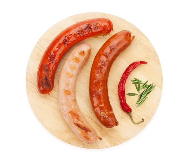 Various grilled sausages — Stock Photo, Image