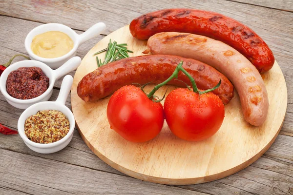 Various grilled sausages — Stock Photo, Image
