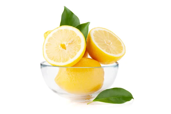 新鲜柠檬柑橘类水果 因白人背景而被隔离 — 图库照片