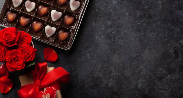 Foto De Stock Chocolates Para El Día De San Valentín, Libre De Derechos