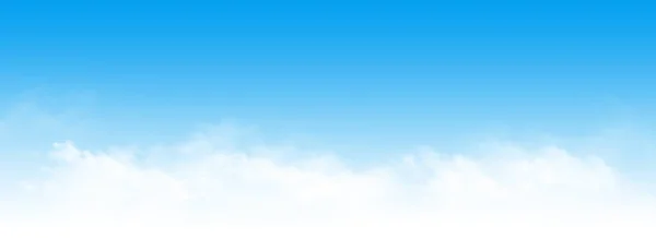 Blue Sky Clouds Wide Background Summer Template Backdrop — Stock Photo, Image