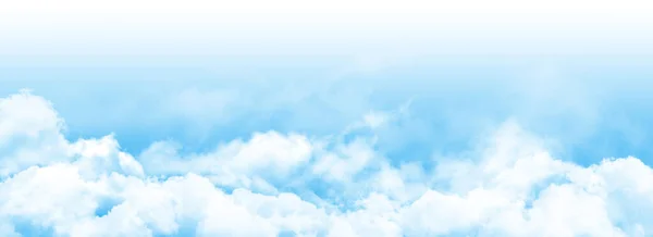 Blue Sky Clouds Wide Background Summer Template Backdrop — Stock Photo, Image