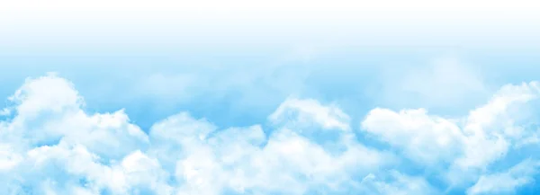 Cielo Azul Con Nubes Fondo Ancho Fondo Plantilla Verano —  Fotos de Stock