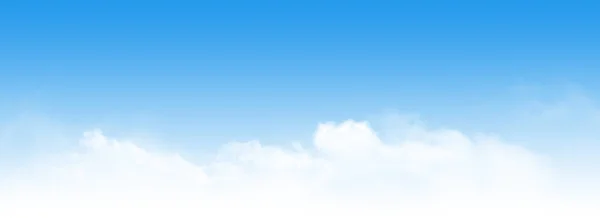 Blauwe Lucht Met Wolken Brede Achtergrond Zomer Template Achtergrond — Stockfoto