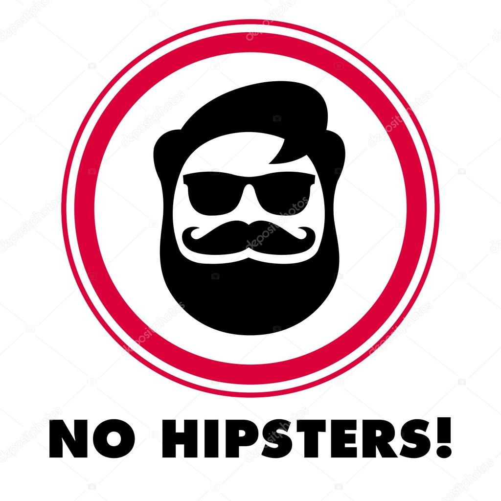 No hipsters sticker