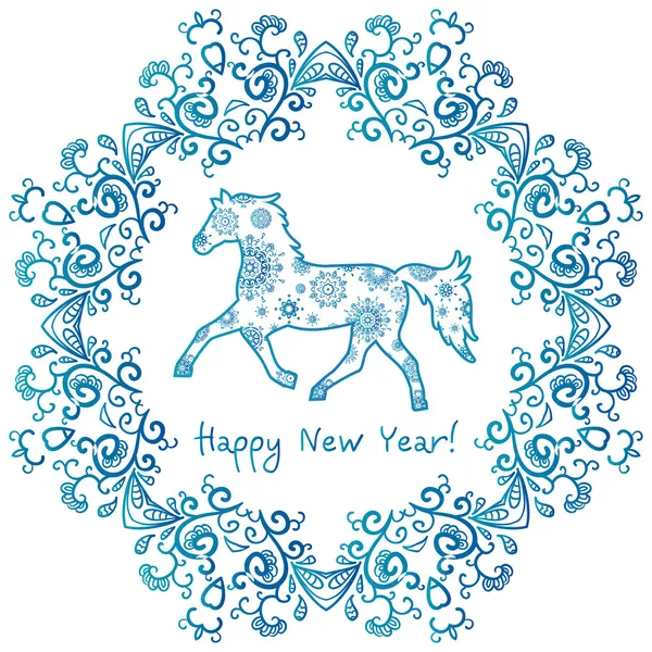 New Year 2014 greeting card — Stock Vector