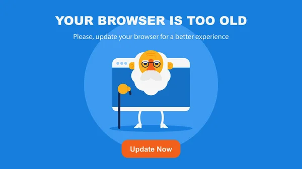 Old Browser Template Error Notification 로열티 프리 스톡 일러스트레이션