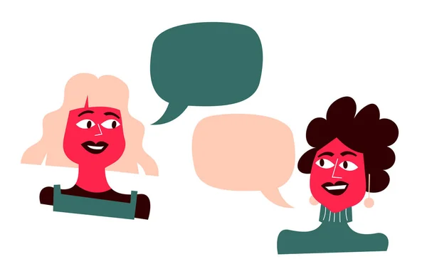 Podcasting Illustration Women Talking 벡터 그래픽