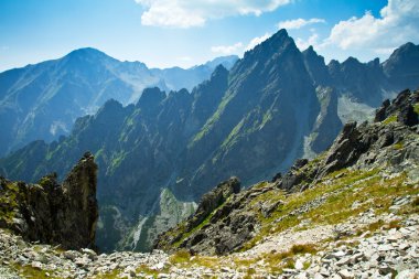 rocky mountains view lomnicke sedlo yüksek tatras, sl içinde görüldü