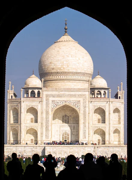 Taj mahal, agra, uttar pradesh, Hindistan görünümünü — Stok fotoğraf