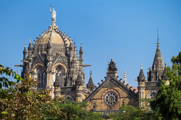 Chatrapati Shivaji Terminus anteriormente conocido como Victoria Terminus en Mumbai, India —  Fotos de Stock