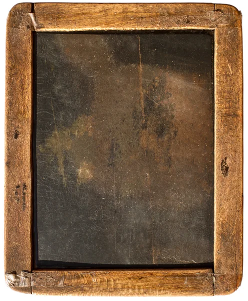 Vintage slake blackboard isolado no branco — Fotografia de Stock