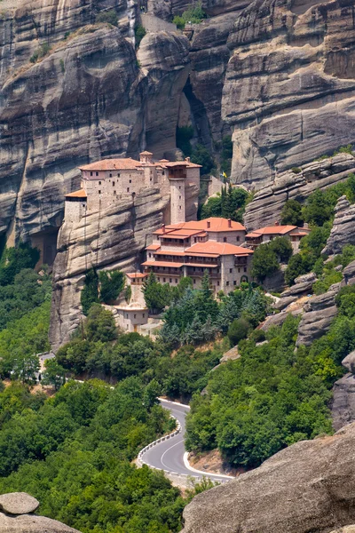 O Santo Mosteiro de Rousanou (Santa Bárbara) em Meteora — Fotografia de Stock