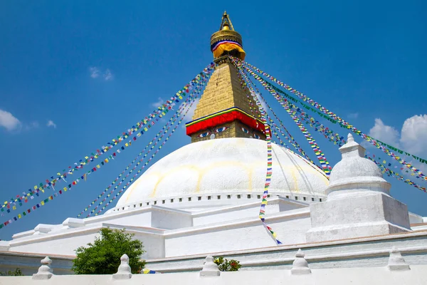 불교 신사 Boudhanath Stupa 부처님 지혜의 눈 — 스톡 사진