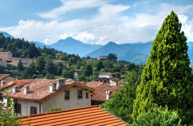 görünümü üst şehir merkezi bergamo, lombardy, İtalya