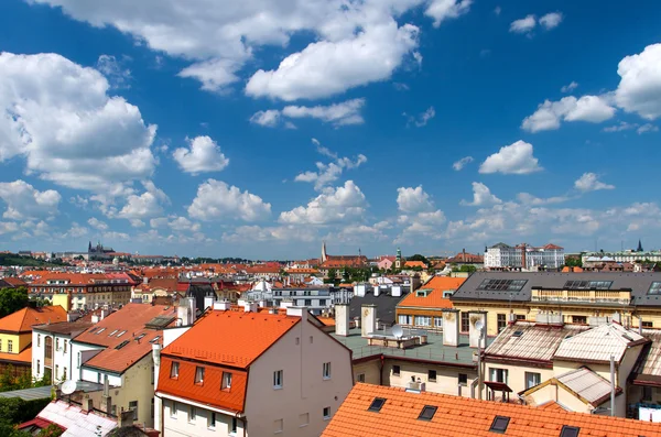 Prague, Czech Republic - new part of the city. View from Vysehra — Stock Photo, Image