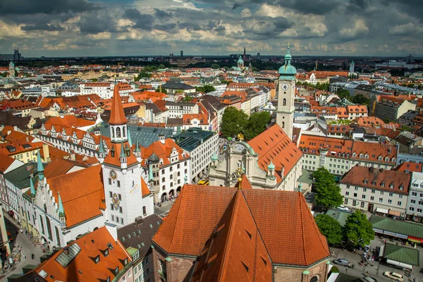 Weergave van München city center. Munchen, Duitsland — Stockfoto