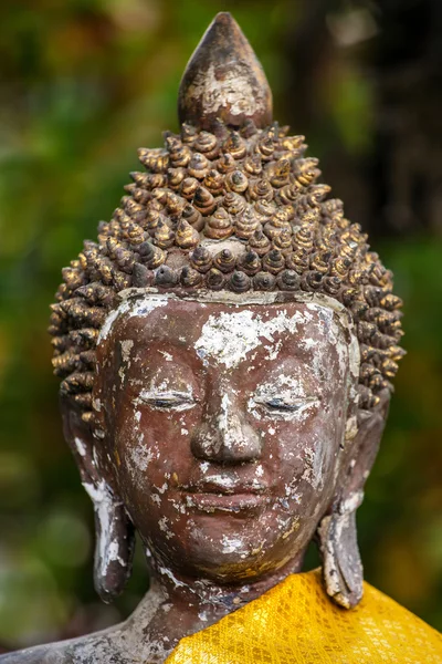 Pierre méditant la statue du Bouddha en Thaïlande — Stock fotografie