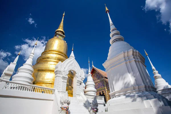 Gyllene pagod vid wat suan dok tempel i chiang mai, thailand — Stockfoto