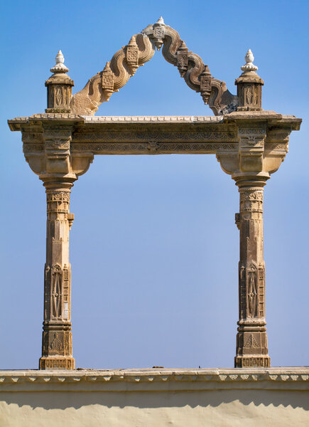 Archway at the City Palace in Udaipur in Rajasthan