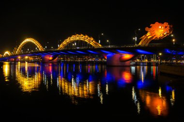 Dragon River Bridge ( Rong Bridge) in Da Nang, Vietnam clipart