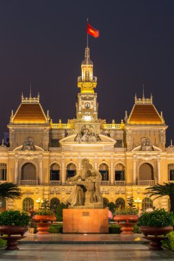 ho chi minh city, vietnam gece şehir salonunda