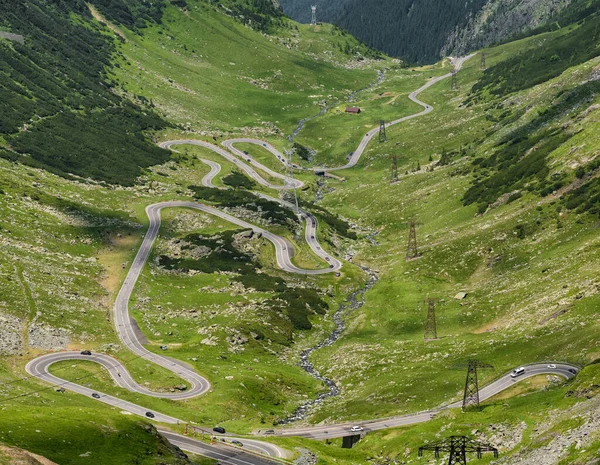 Famous Transfagarasan road landscape in summer, Romania — Stock Photo, Image