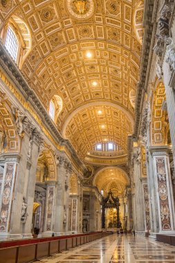 Vatikan, Roma, İtalya 'daki Saint Peters Bazilikası.