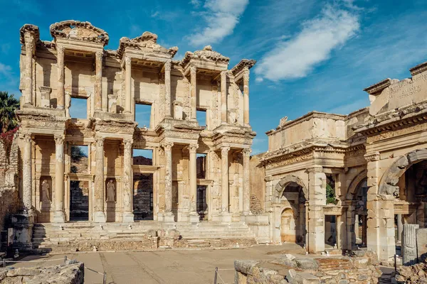 Celsus Library in ancient city Ephesus, Turkey — стокове фото