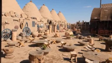 Harran, Sanli Urfa, Türkiye 'nin geleneksel konik evleri