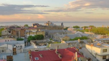 Günbatımında Odessa şehri, Ukrayna