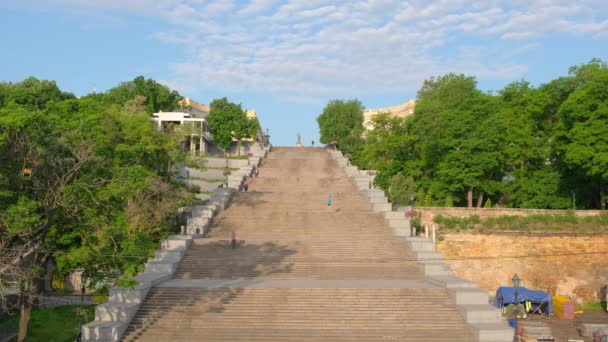 Σκάλες Potemkin στην Οδησσό, Ουκρανία — Αρχείο Βίντεο