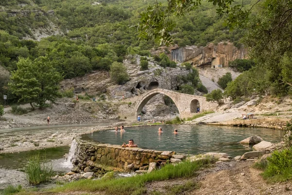 Baños termales de Benja en Permet, Albania — Foto de Stock