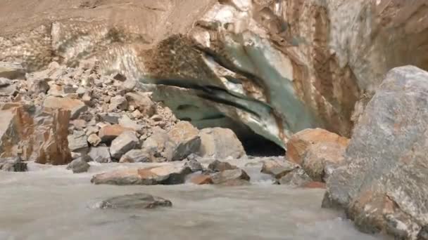 Paisaje del glaciar Chalaadi en la región de Svaneti, Georgia — Vídeos de Stock