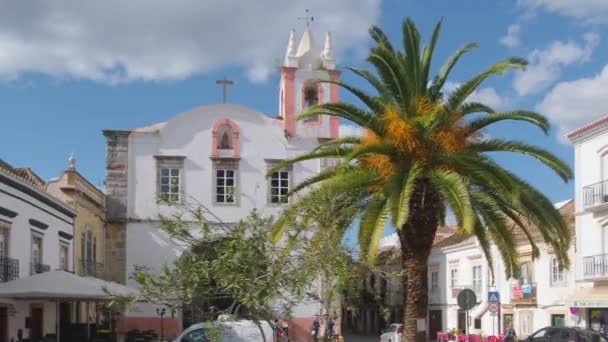 Tavira Portugal April 2022 Prachtige Nossa Senhora Ajuda Kerk Gebouwd — Stockvideo