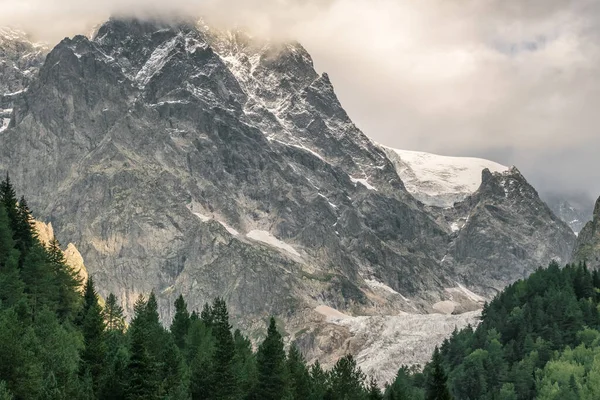 Dangerous Rough Mountains Mestia Town Svaneti Region Georgia Landscape Chalaadi — Stockfoto