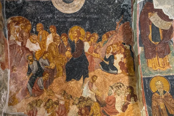 Trabzon Türkiye Deki Antik Bizans Kilisesi Ayasofya Nın Freskleri Eski — Stok fotoğraf