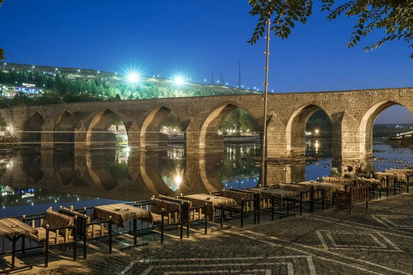 Diyarbakir Turkey Historic Ten Eyed Bridge View Ongozlu Kopru Tigris — Stockfoto