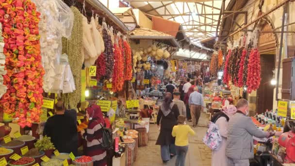 Gaziantep Turkey October 2021 Traditional Turkish Food Market Dried Vegetables — Vídeos de Stock
