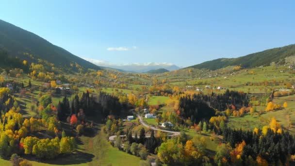 Autumn Landscape Savsat District Artvin Turkey Fall Season Eastern Turkey — Vídeo de stock