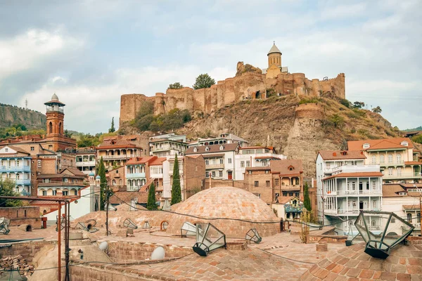 Distrito Histórico Abanotubani Cidade Tbilisi Geórgia Cidade Velha Tbilisi Dia — Fotografia de Stock