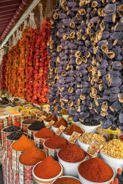 Gaziantep Turkije Oktober 2021 Aromatische Specerijen Traditionele Gedroogde Groenten Koop — Stockfoto