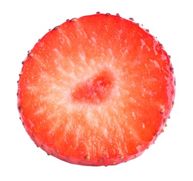 Beyaz arkaplanda çilek