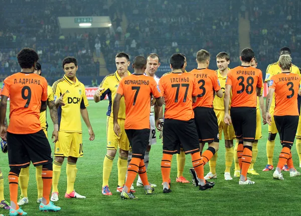 Spelers van FC shakhtar donetsk — Stockfoto