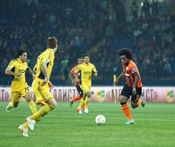 Metalist 哈尔科夫 vs shakhtar 顿涅茨克足球比赛 — 图库照片