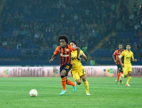 Metalist 哈尔科夫 vs shakhtar 顿涅茨克足球比赛 — 图库照片