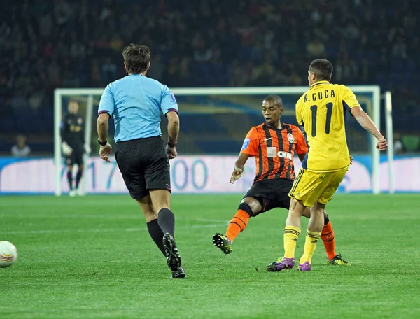 Metalist 哈尔科夫 vs shakhtar 顿涅茨克足球比赛 — 图库照片