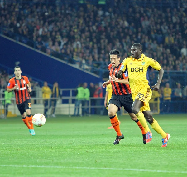 Metalist kharkiv vs shakhtar donetsk futbol maçı — Stok fotoğraf