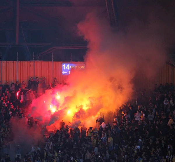 Fãs do FC Metalist Kharkiv — Fotografia de Stock